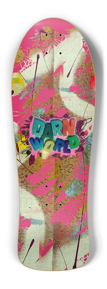 DARN WORLD pink 10.25” Glow Old School Shape