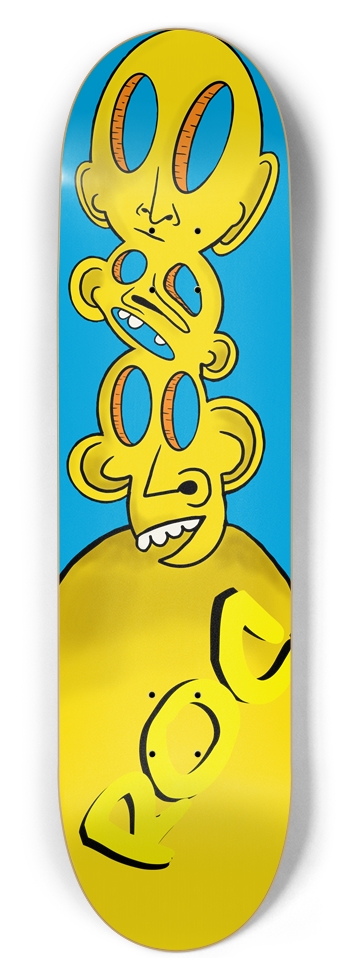 Roc Town “Creative Faces” 8-1/2 Skateboard Deck