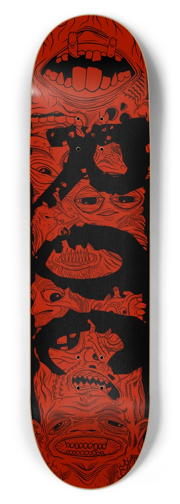 Roc Town “Faces of Evil” Deck 8-1/2 Skateboard Deck