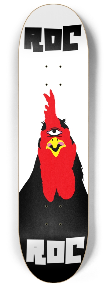 Roc Town “All-Seeing Rooster” 8-1/4 Skateboard Deck