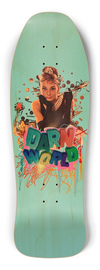 AUDREY blue wood 10” Shredder Shape