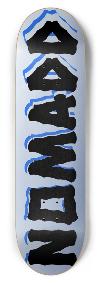 Black & Blue Silver Foil 8-3/4 Inch Skateboard