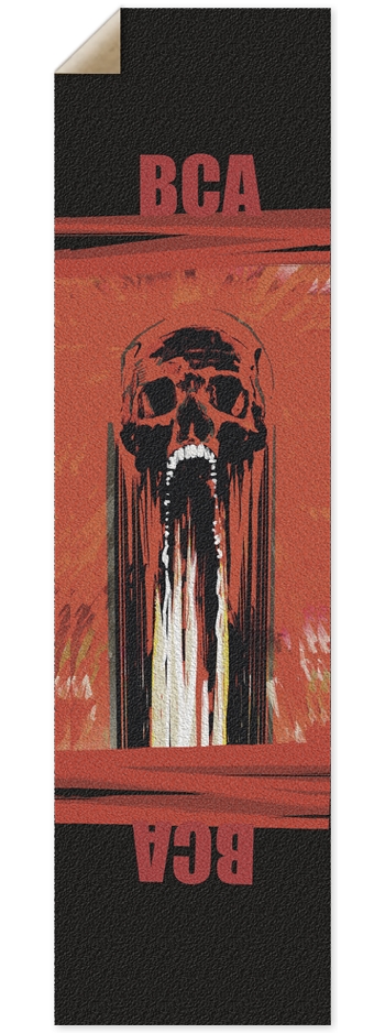 BCA Red Skull 9x33in Grip 9 x 33 Inch Griptape