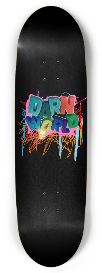 DARN WORLD black 8.87” Football Shape