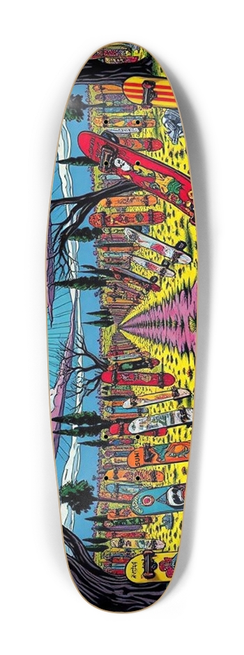 sum1sk8boards skateboard graveyard ( mini ) punk nose pool board 