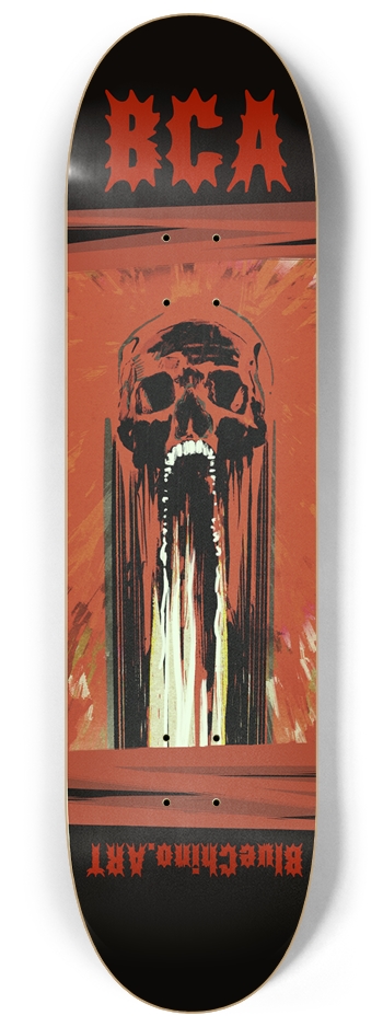 Red Skull BCA 8.25 Popsicle Deck (GLOWS IN THE DARK!) 8-1/4 Skateboard Deck