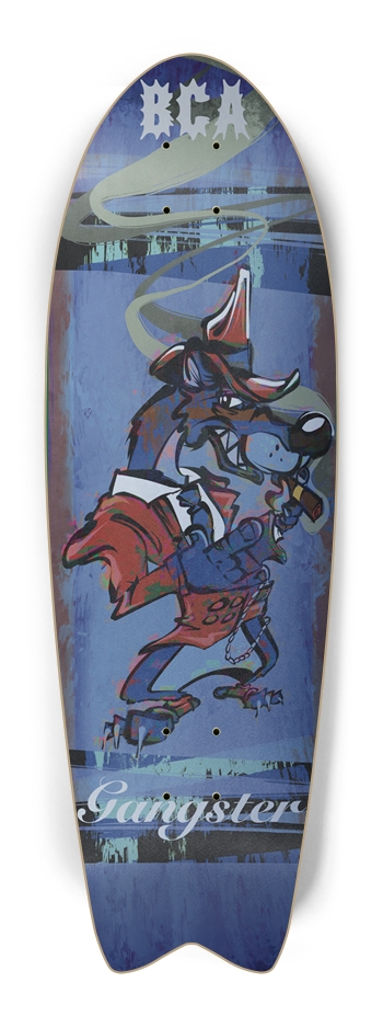 "Gangster" BCA Fishtail Deck (Silver Foil)