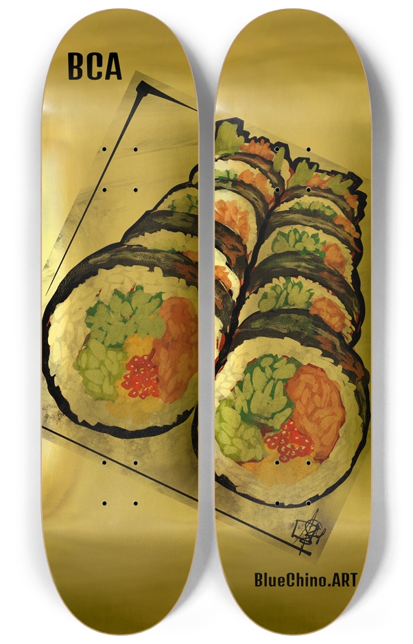 Sushi Rolls (Gold Foil)