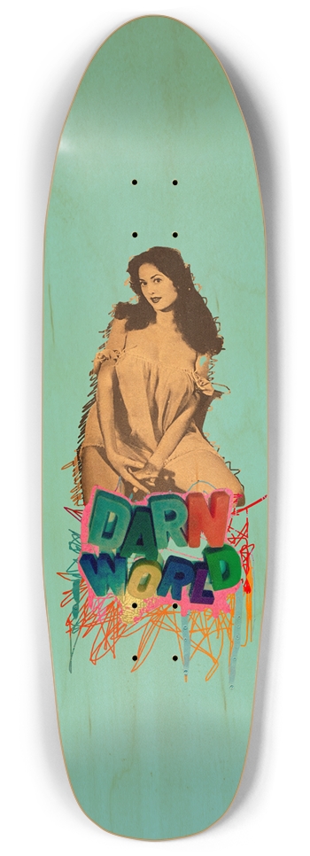 DAMN IT JANET blue woody 9” Punk Nose Pool Shape