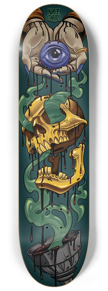 Bleeding Skull 8-1/4 Skateboard Deck
