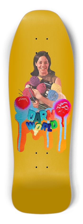 YARN GIRL mustard 10” Shredder Shape