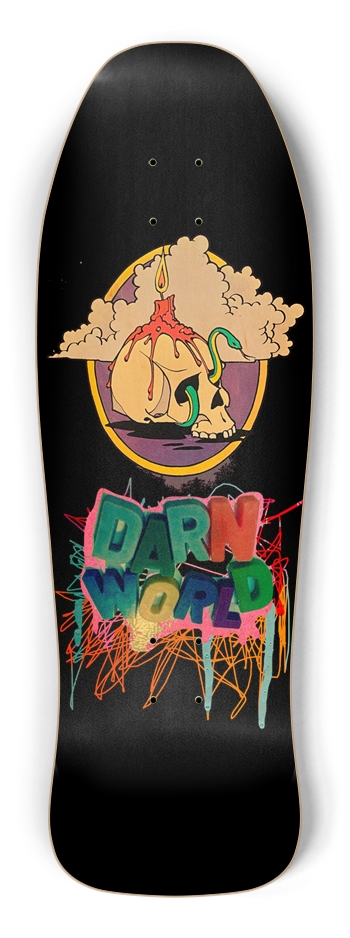 OBLIGATORY SKULL GRAPHIC black 10” Shredder Shape