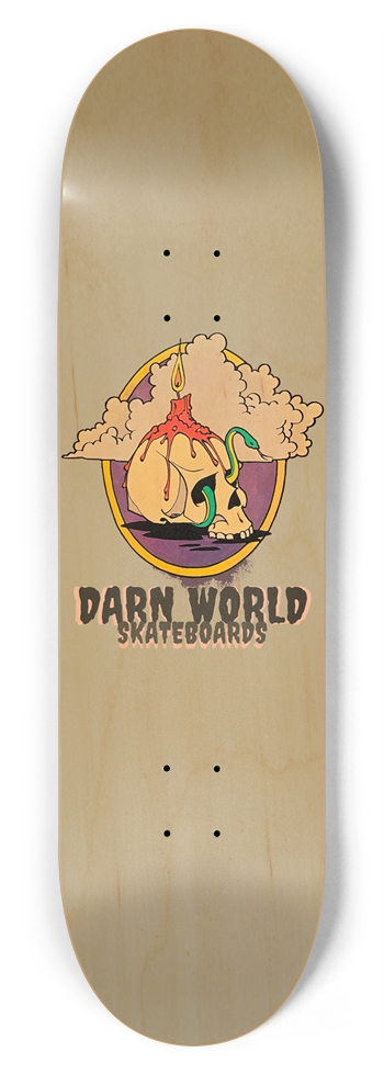 OBLIGATORY SKULL GRAPHIC smog wood 8.75” 8-3/4 Inch Skateboard