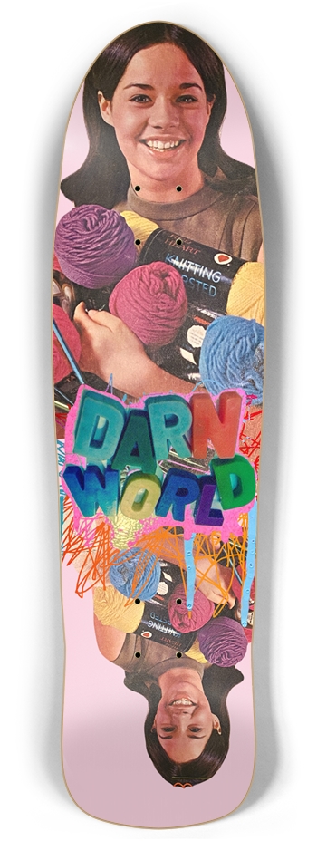 YARN WHIRLED pink 8.5” Retro Rocket