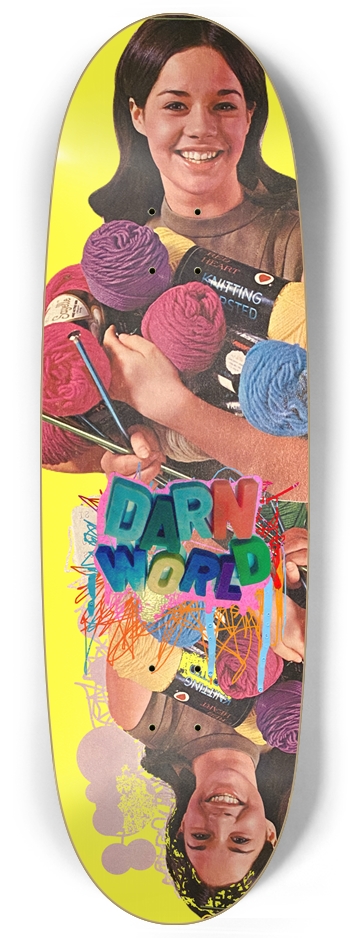 YARN WHIRLED yellow 9.75” Egg Shape