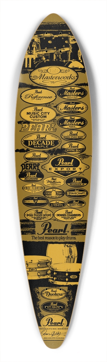 Drum Badge Pintail Longboard