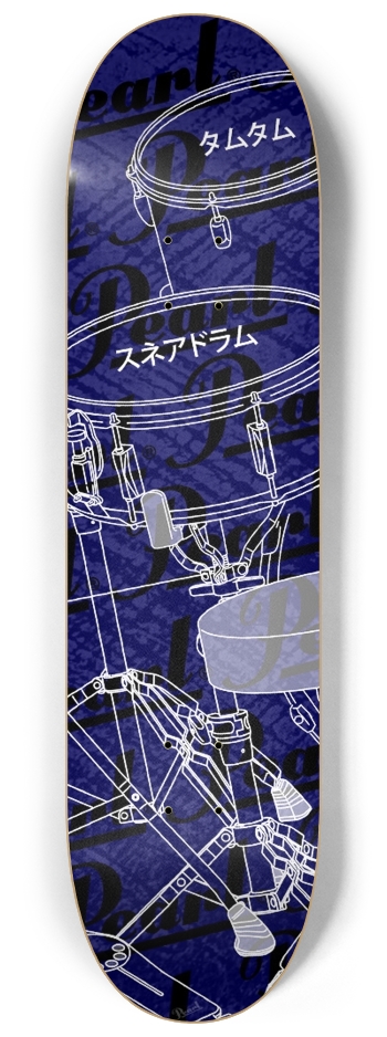 "Blueprint" Triptych-Style Trio #1 8-1/4 Skateboard Deck