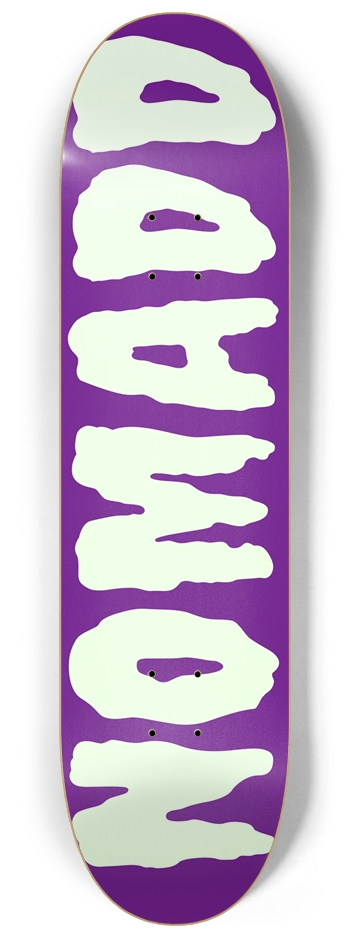 Purple Glo-MADD Glowing Letters 8-1/4 Skateboard Deck