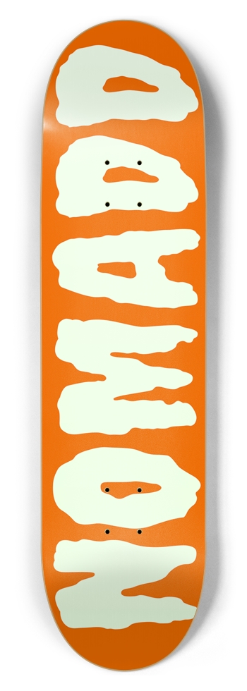 Orange Glo-MADD Glowing Letters 8-1/2 Skateboard Deck