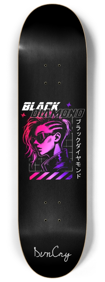 Black Diamond-Cyberpunk Girl 8-1/4 Skateboard Deck