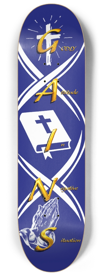 G.A.I.N.S. 8-1/4 Skateboard Deck