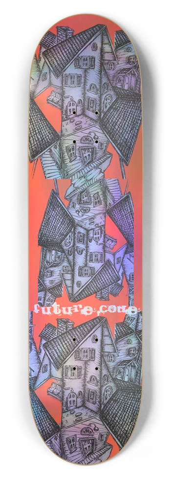 “Stack’em High” Holographic  8-1/2 Skateboard Deck