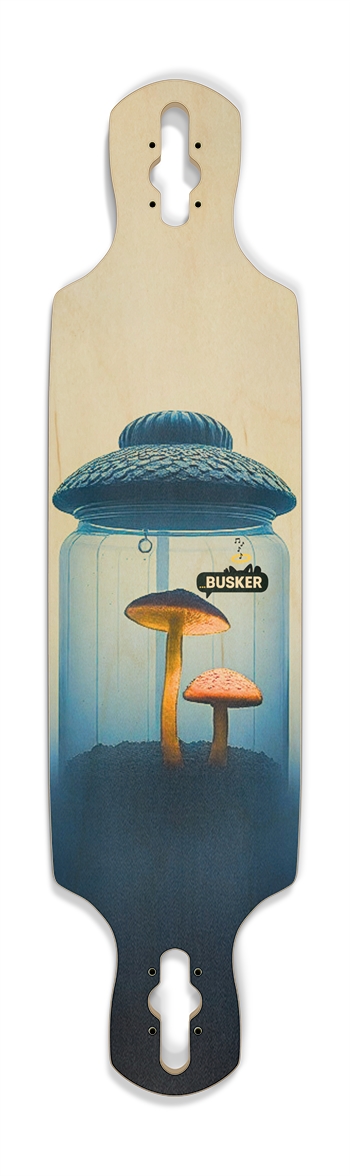 UFO ...BUSKER Drop Through Longboard (Natural Finish)