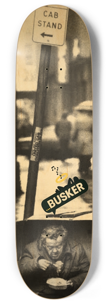 Vintage Homeless...BUSKER 9" Skateboard 9 Inch Skateboard