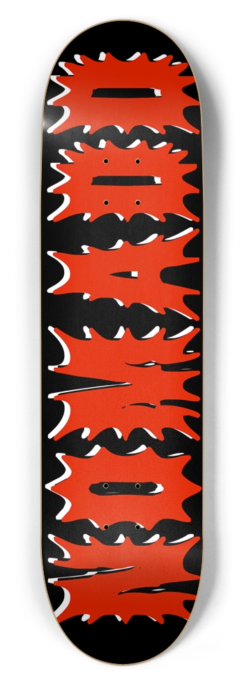 NOMADD Red & White logo 8-1/2 Skateboard Deck
