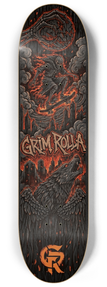 Grim Rolla #4 8-1/4 Skateboard Deck