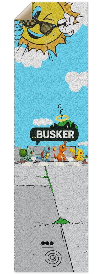 Pokemon ...BUSKER Reiki Griptape 9 x 33 Inch Griptape