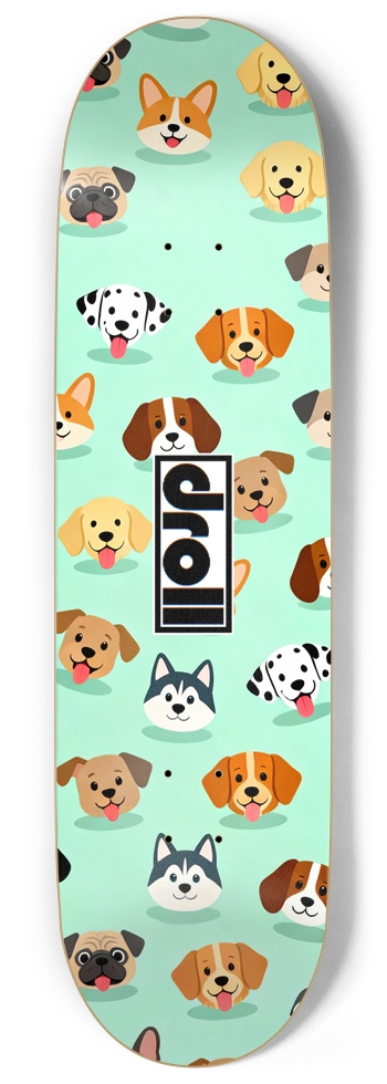 Puppy Heads on Mint Green