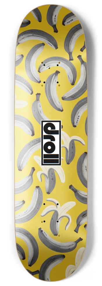 Newsprint Bananas on Yellow