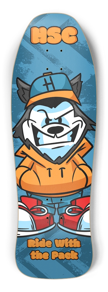 Shredder Husky Skateboard Company Mascot Shredder Shape