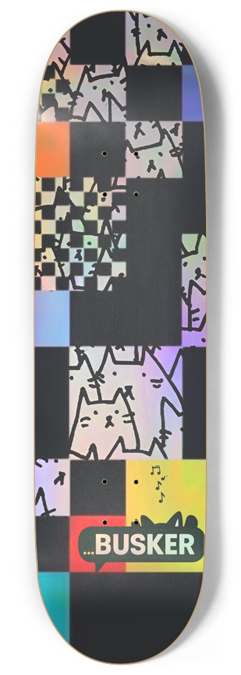 ...BUSKER Shadowbox Cats 9" Skateboard (Holographic) 9 Inch Skateboard