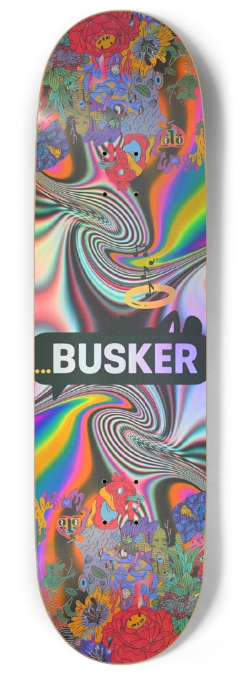 ...BUSKER Bouquet 9" Skateboard (Holographic) 9 Inch Skateboard