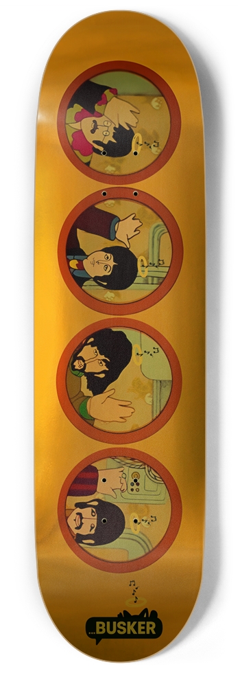 Submarine Porthole ...Busker 9" Skateboard (Gold Foil) 9 Inch Skateboard