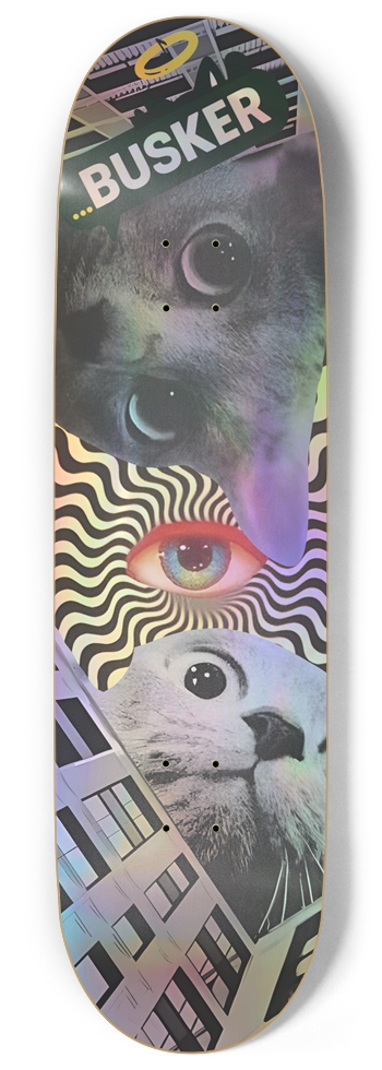 Eyes on You ...BUSKER 9" Skateboard (Holographic) 9 Inch Skateboard