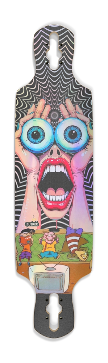 Ed,Edd & Eddy ...BUSKER Drop Through Longboard (Holographic)