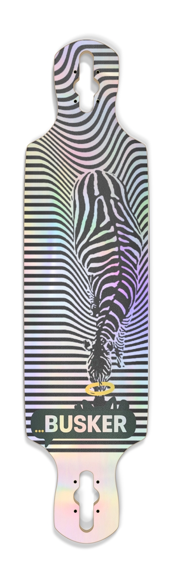 Zebra ...BUSKER Drop Through Longboard (Holographic)