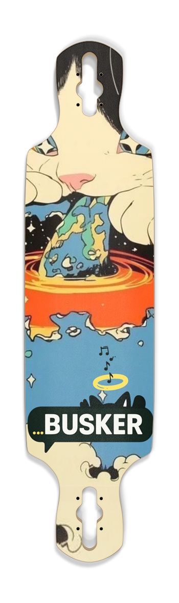 Cosmic Cat Purge ...BUSKER Drop Through Longboard