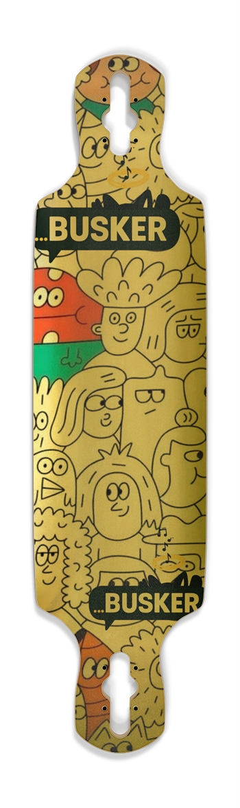 Golden Crowd ...BUSKER Drop Through Longboard (Gold Foil)