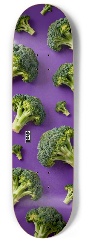 Realistic Broccoli on Purple