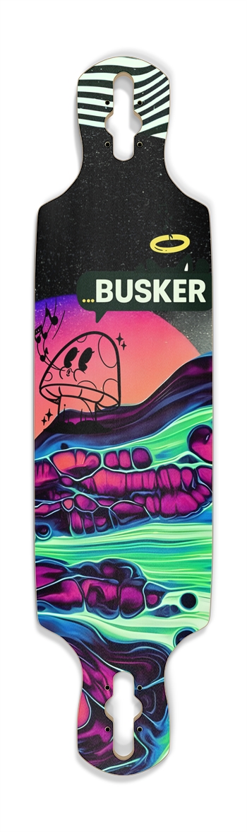 Glowing River ...BUSKER Drop Through Longboard (Glow-in-the-Dark)