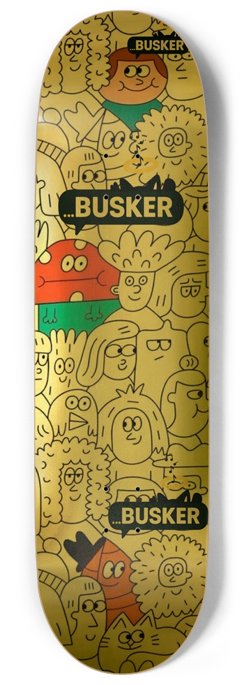 Golden Crowd ...BUSKER 9" Skateboard (Gold Finish) 9 Inch Skateboard