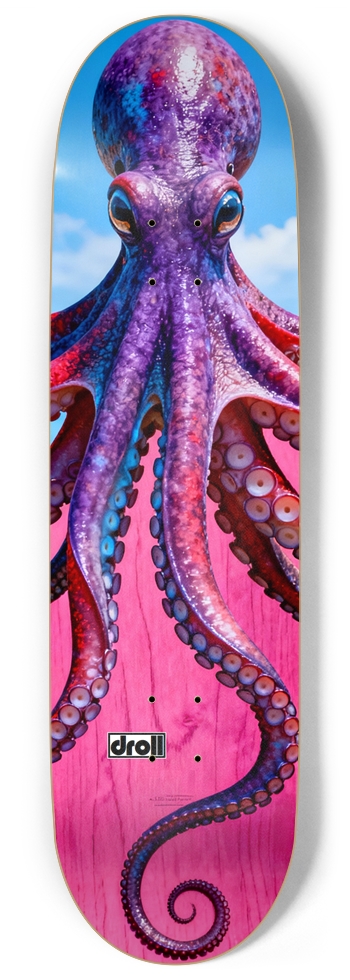 Purple Octopus on Hot Pink w/Sky