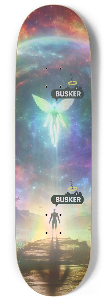 Celestial Feedback ...BUSKER 9" Skateboard (Holographic) 9 Inch Skateboard