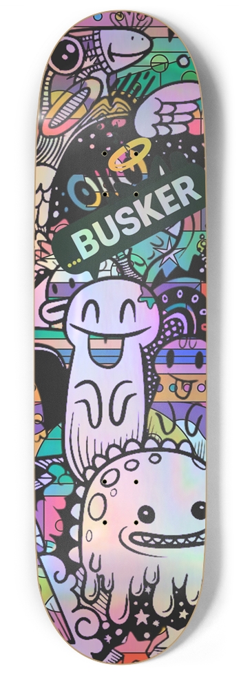 Dimensional Listeners ...BUSKER 9" Skateboard (Holographic) 9 Inch Skateboard