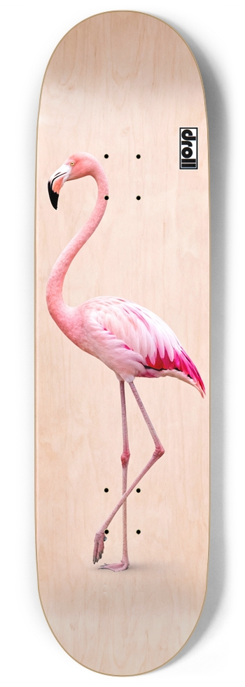 Flamingo on Pink Woodgrain
