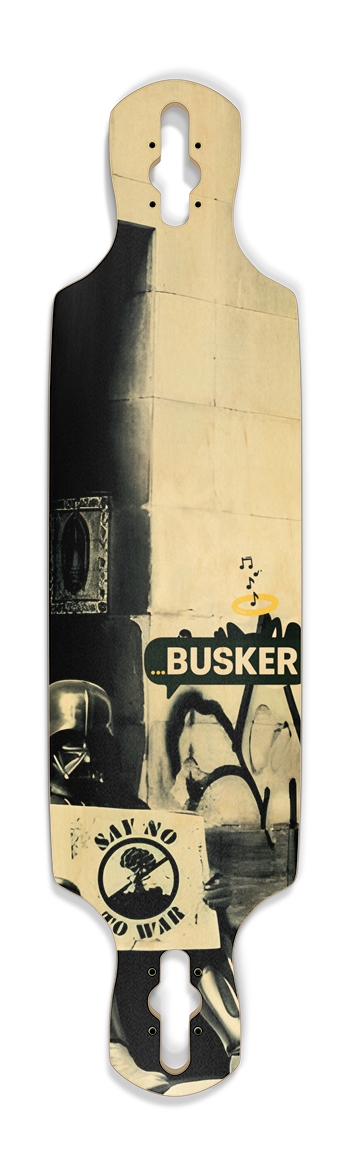 Peace Vader ...BUSKER Drop Through Longboard (Natural Finish)